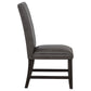 Averill Faux Leatherette Upholstered Dining Side Chair Dark Grey (Set of 2)