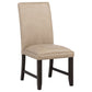 Averill Faux Leatherette Upholstered Dining Side Chair Tan (Set of 2)