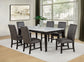 Averill Faux Leatherette Upholstered Dining Side Chair Dark Grey (Set of 2)