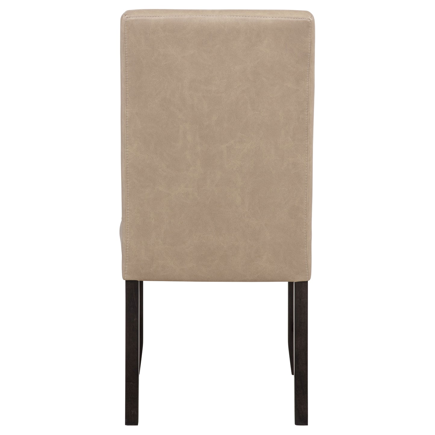 Averill Faux Leatherette Upholstered Dining Side Chair Tan (Set of 2)
