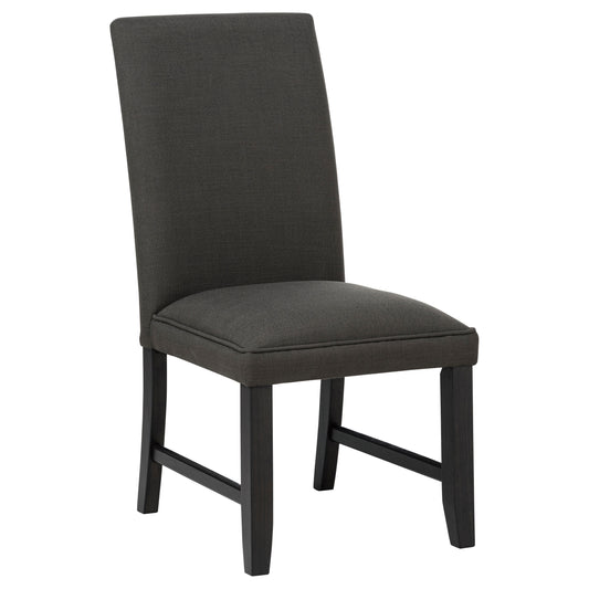 Berning Fabric Upholstered Parson Side Chair Charcoal (Set of 2)