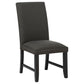 Berning Fabric Upholstered Parson Side Chair Charcoal (Set of 2)