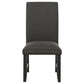 Berning Fabric Upholstered Parson Side Chair Charcoal (Set of 2)