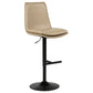 Eldridge Faux Leather Upholstered Adjustable Bar Stool Coffee Tan