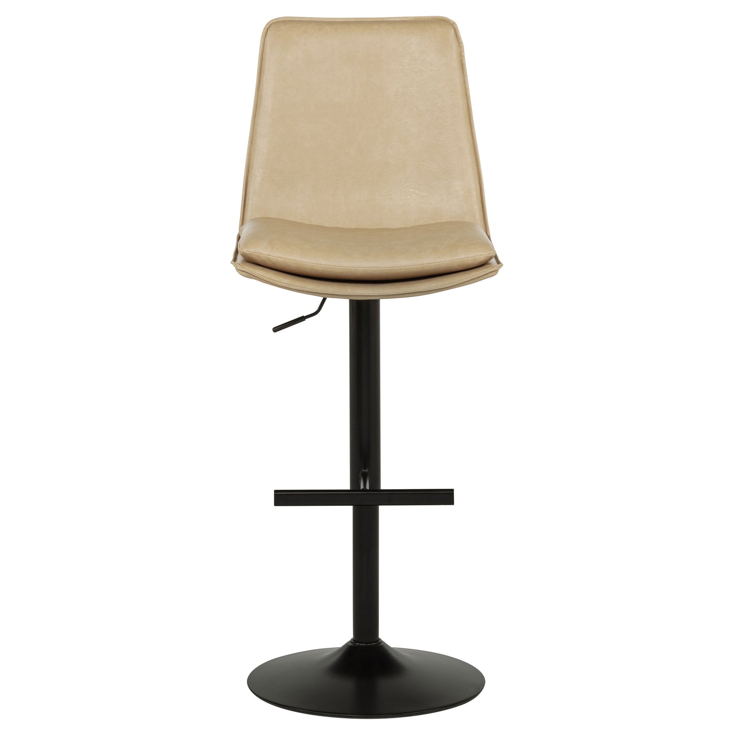 Eldridge Faux Leather Upholstered Adjustable Bar Stool Coffee Tan