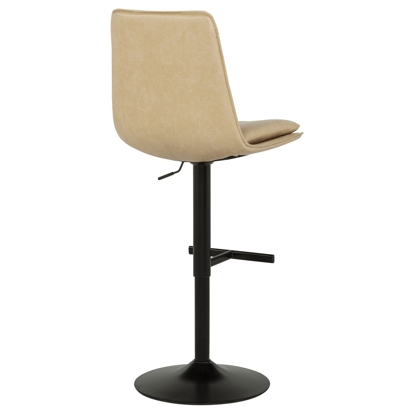 Eldridge Faux Leather Upholstered Adjustable Bar Stool Coffee Tan