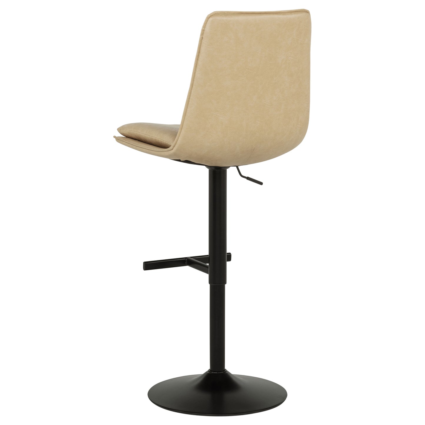 Eldridge Faux Leather Upholstered Adjustable Bar Stool Coffee Tan