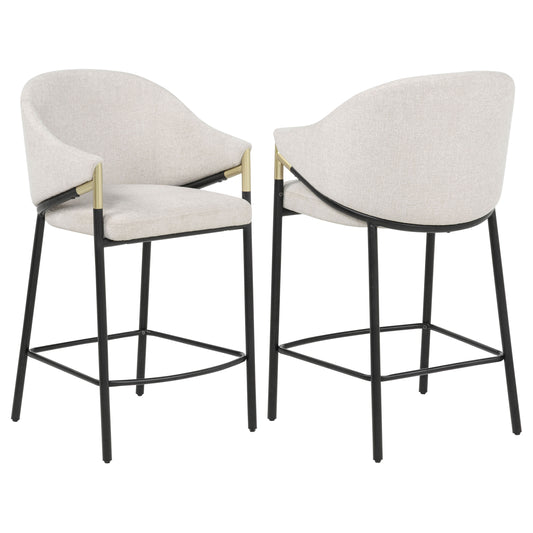 Chadwick Fabric Upholstered Counter Height Chair Beige (Set of 2)