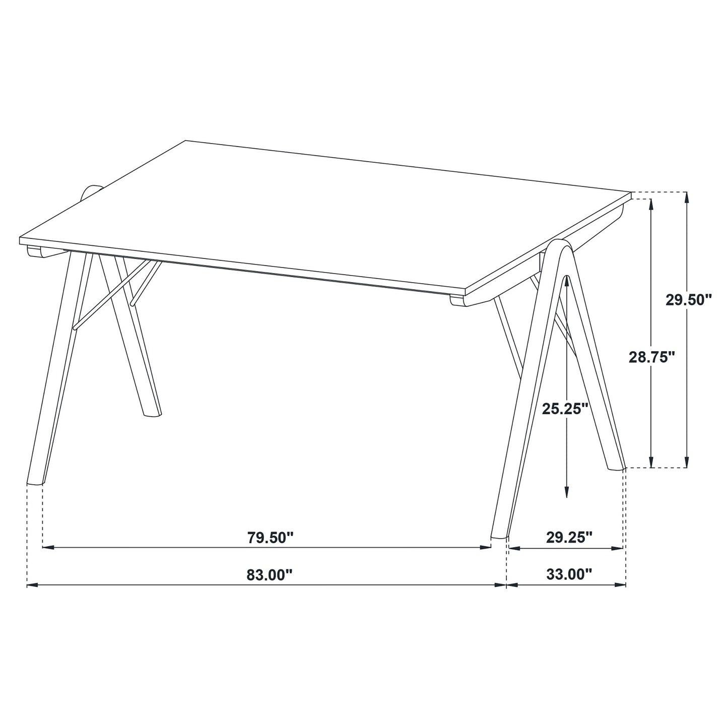 Randolph 82-inch Smart Top Rectangular Dining Table Sheesham and Brown