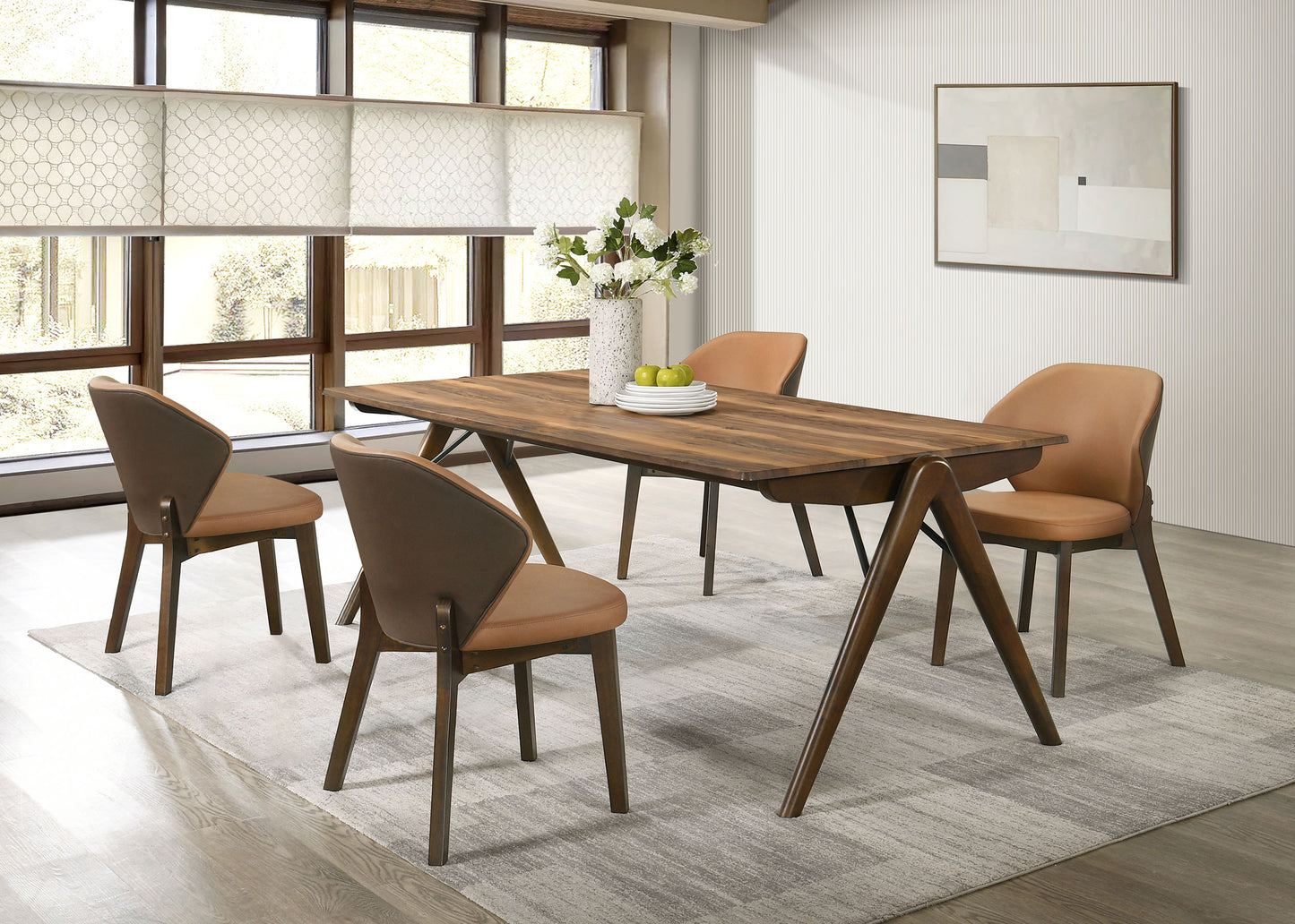 Randolph 5-piece Smart Top Rectangular Dining Set Sheesham and Brown