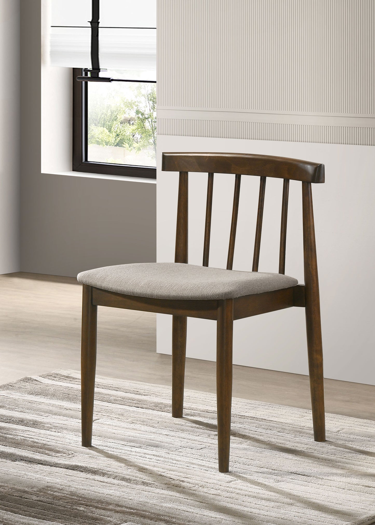 Cullen Dining Side Chair Upholstered Seat Walnut (Set of 2)