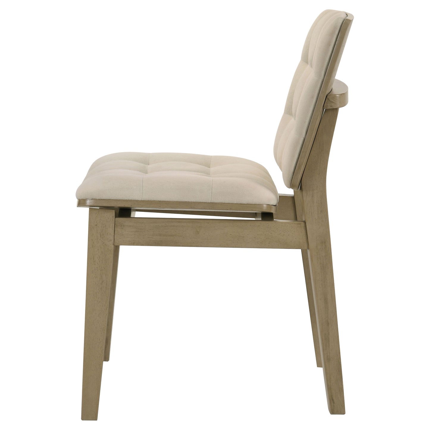 Redbridge Upholstered Side Chair Cream and Natural Oak (Set of 2)