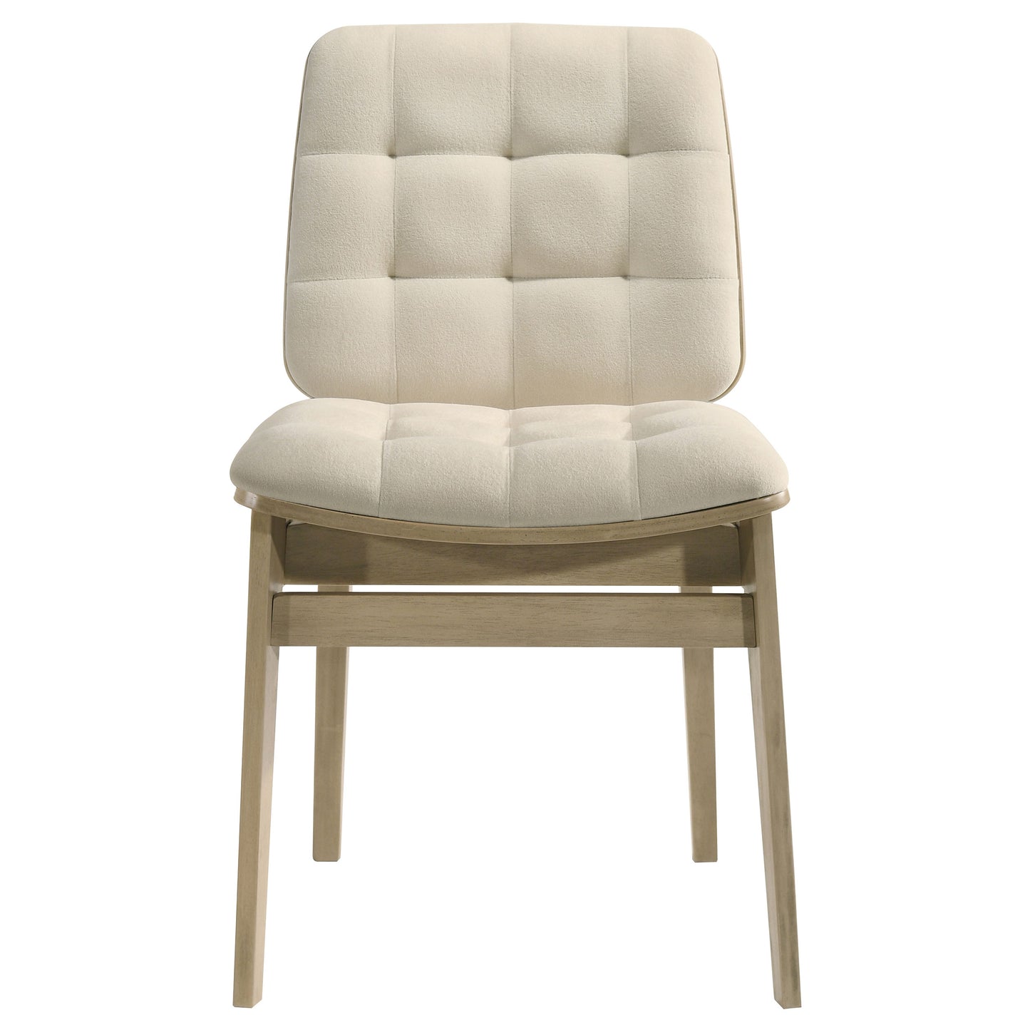Redbridge Upholstered Side Chair Cream and Natural Oak (Set of 2)