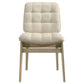 Redbridge Upholstered Side Chair Cream and Natural Oak (Set of 2)