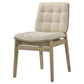 Redbridge Upholstered Side Chair Cream and Natural Oak (Set of 2)