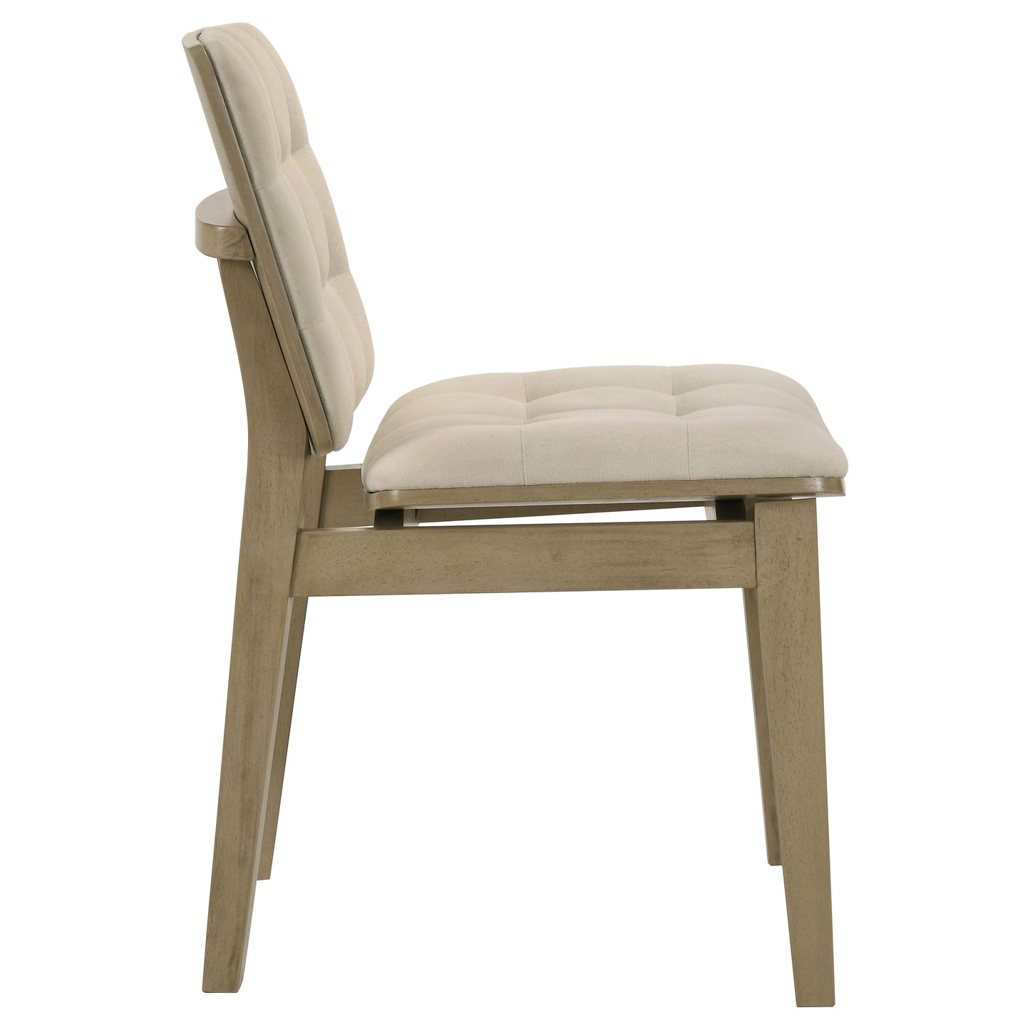 Redbridge Upholstered Side Chair Cream and Natural Oak (Set of 2)