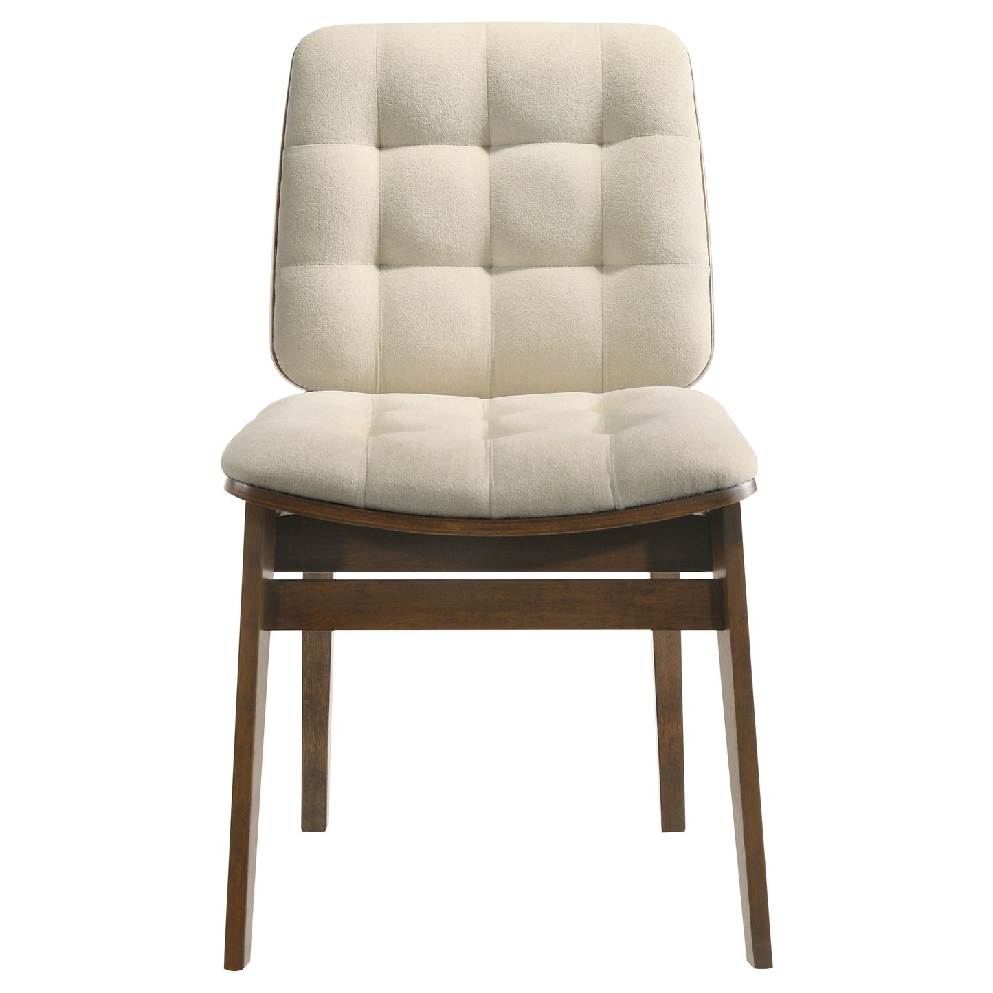 Redbridge Upholstered Side Chair Cream and Walnut (Set of 2)