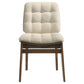 Redbridge Upholstered Side Chair Cream and Walnut (Set of 2)