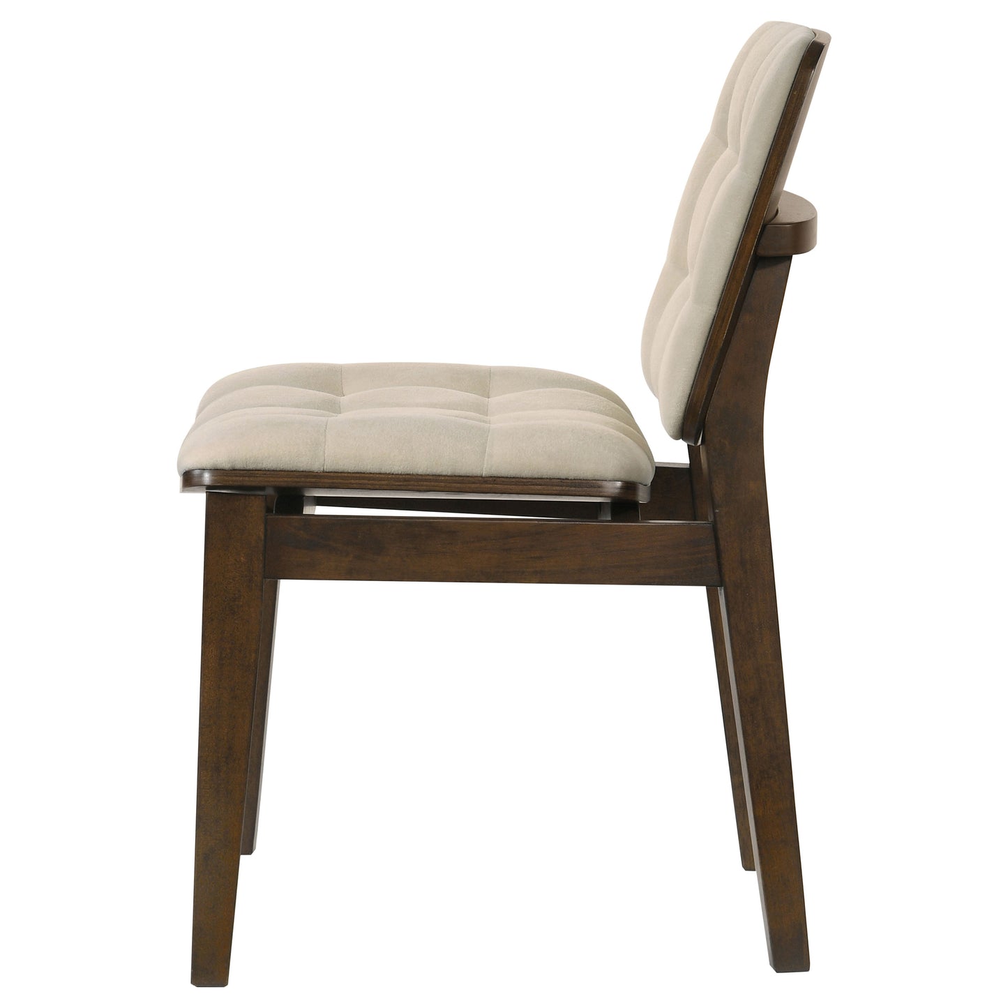 Redbridge Upholstered Side Chair Cream and Walnut (Set of 2)