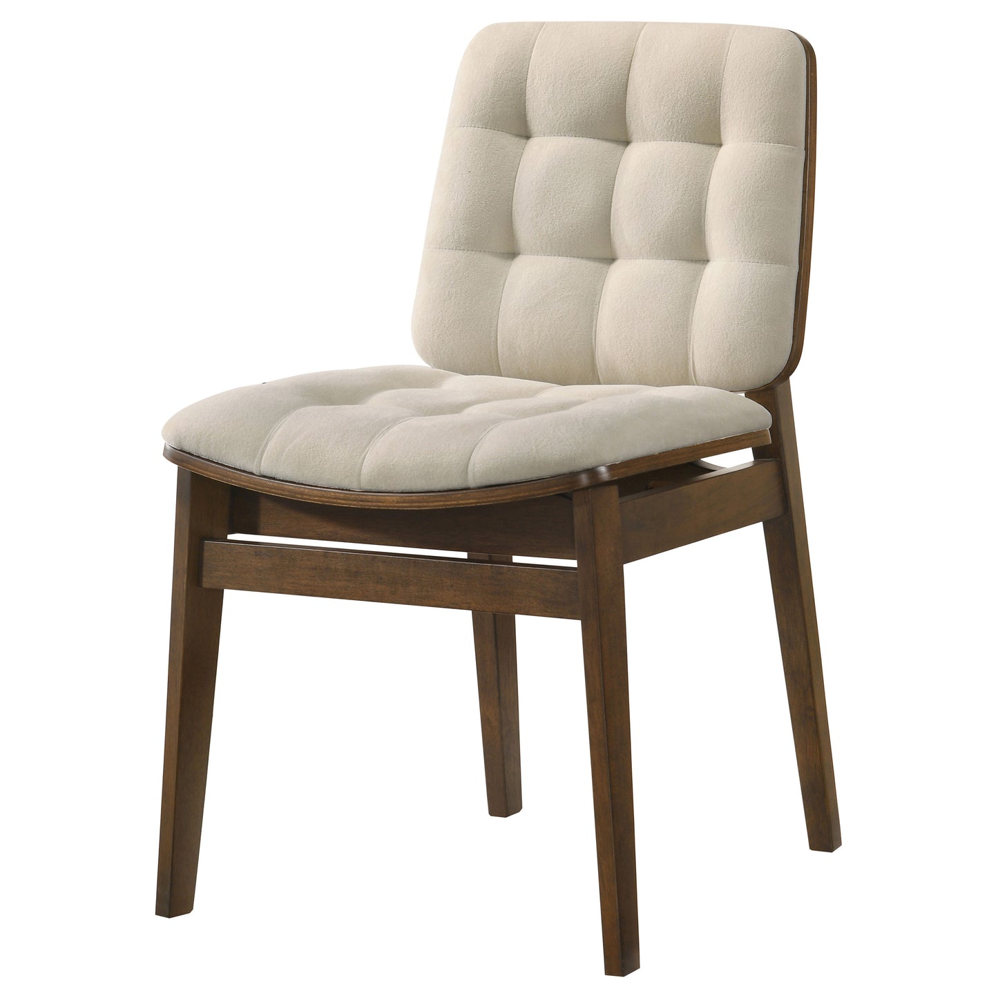 Redbridge Upholstered Side Chair Cream and Walnut (Set of 2)