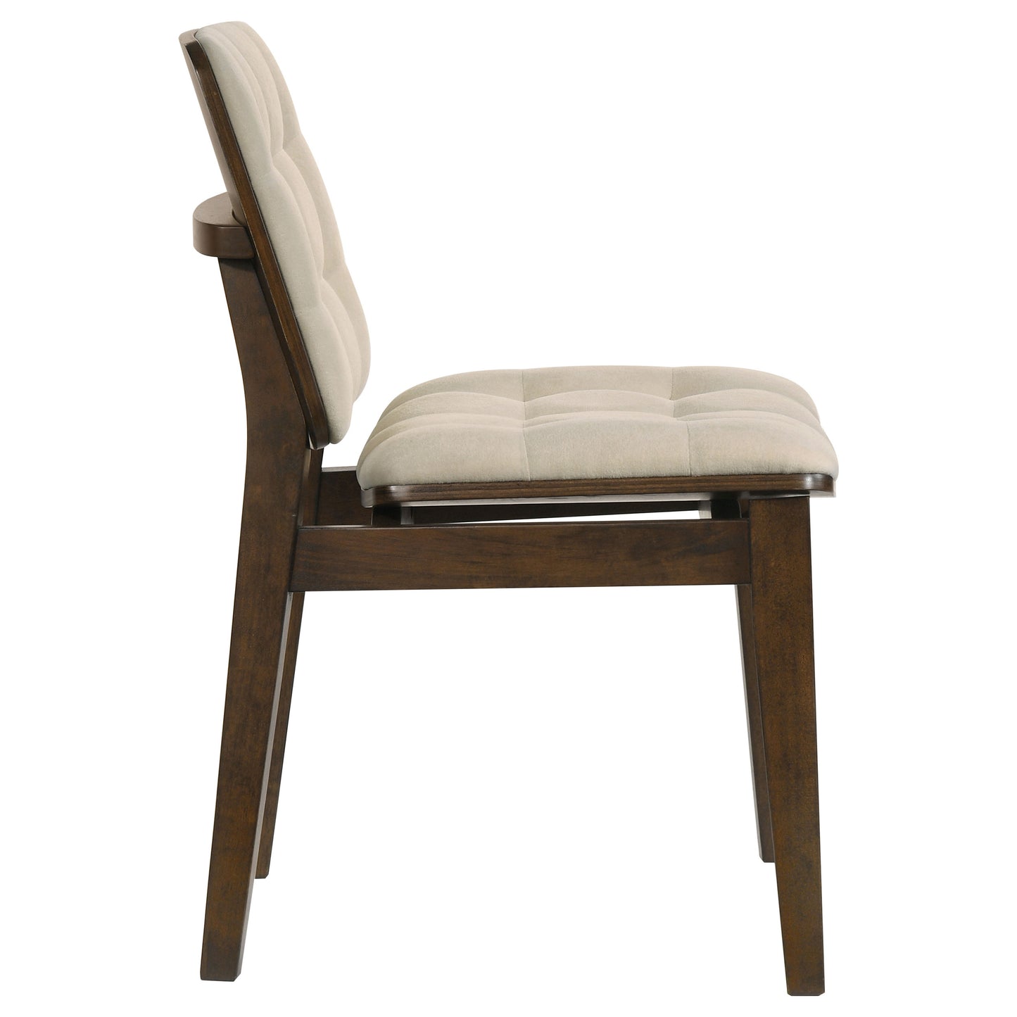 Redbridge Upholstered Side Chair Cream and Walnut (Set of 2)