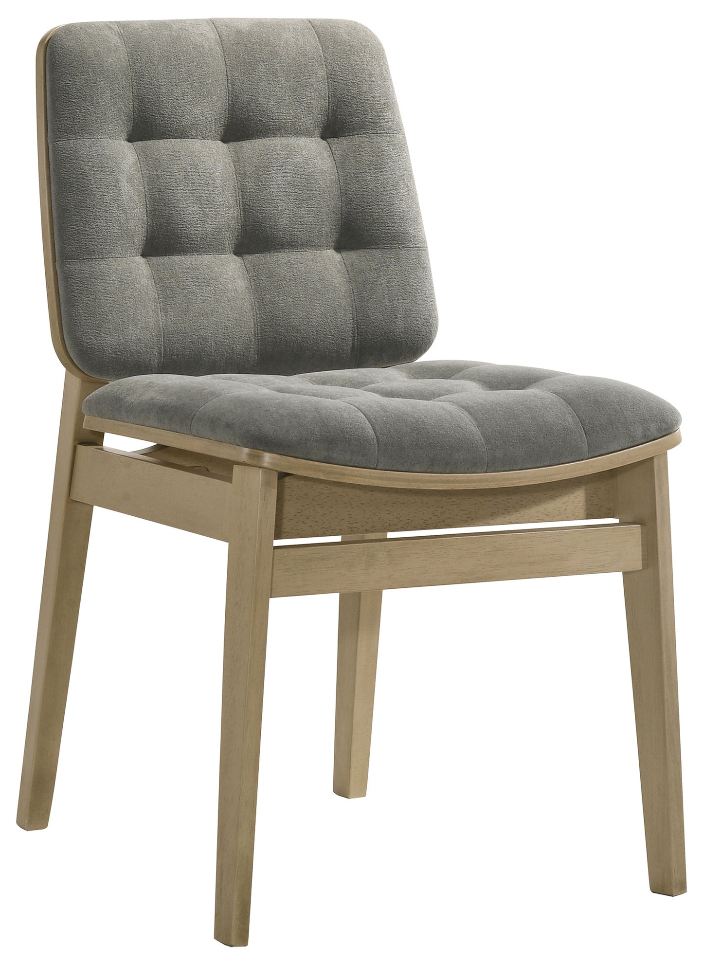 Redbridge Upholstered Side Chair Grey and Natural Oak (Set of 2)