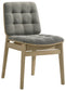 Redbridge Upholstered Side Chair Grey and Natural Oak (Set of 2)