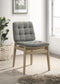 Redbridge Upholstered Side Chair Grey and Natural Oak (Set of 2)