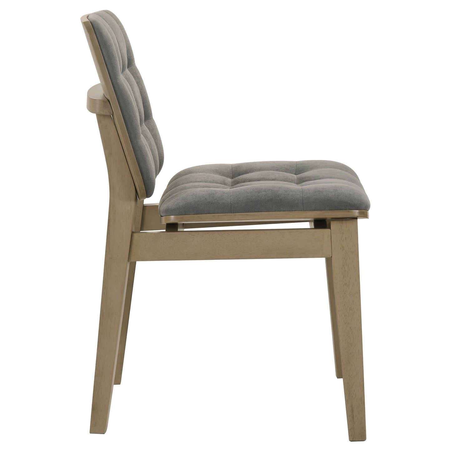 Redbridge Upholstered Side Chair Grey and Natural Oak (Set of 2)