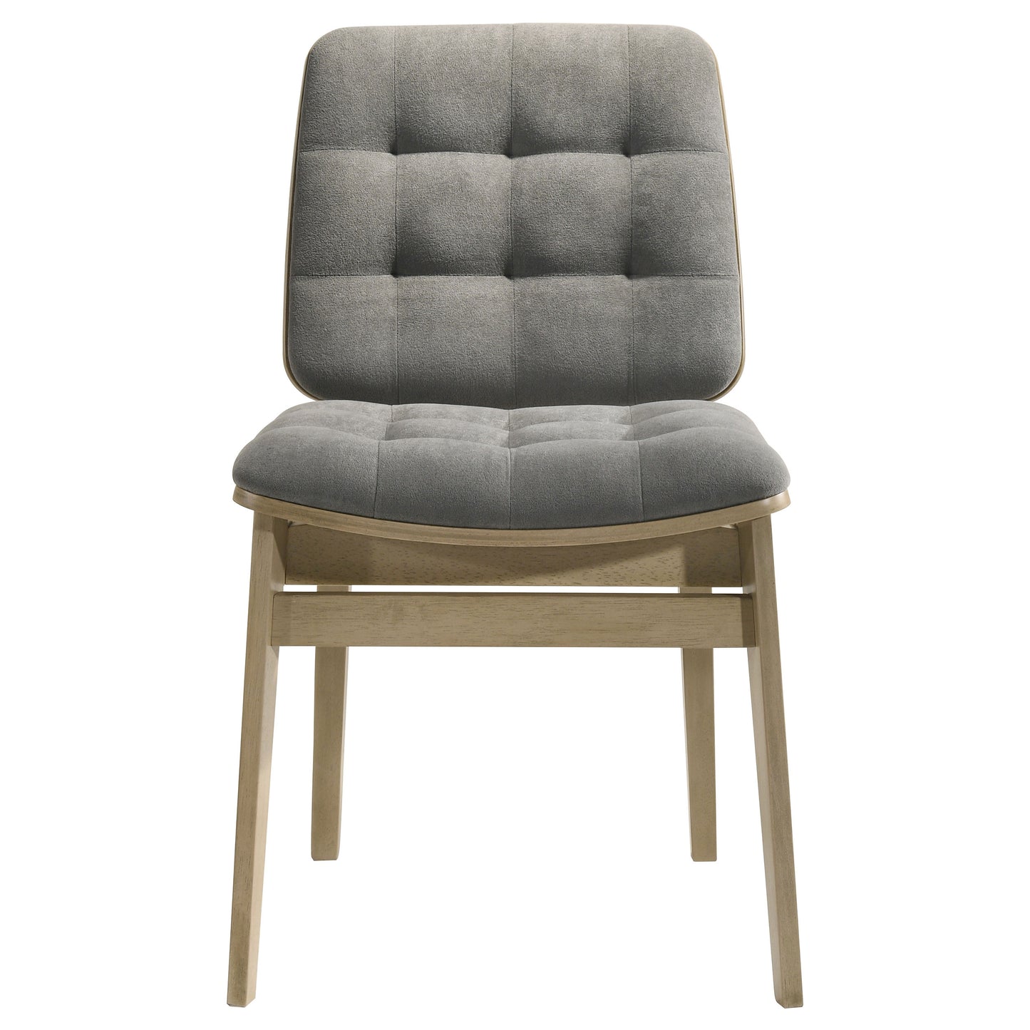 Redbridge Upholstered Side Chair Grey and Natural Oak (Set of 2)