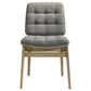 Redbridge Upholstered Side Chair Grey and Natural Oak (Set of 2)