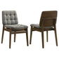 Redbridge Upholstered Side Chair Grey and Walnut (Set of 2)