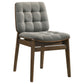 Redbridge Upholstered Side Chair Grey and Walnut (Set of 2)