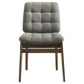 Redbridge Upholstered Side Chair Grey and Walnut (Set of 2)