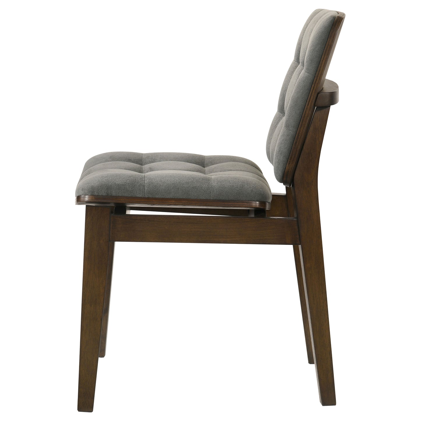 Redbridge Upholstered Side Chair Grey and Walnut (Set of 2)