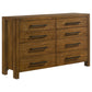 Adderley 5-piece Eastern King Bedroom Set Warm Brown
