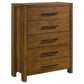 Adderley 5-piece Eastern King Bedroom Set Warm Brown