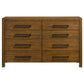 Adderley 8-drawer Bedroom Dresser Cabinet Warm Brown