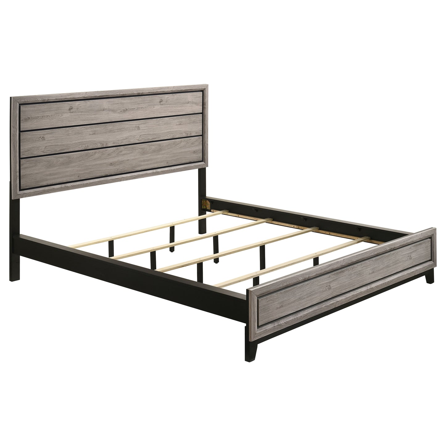 Valen Wood California King Panel Bed Light Taupe
