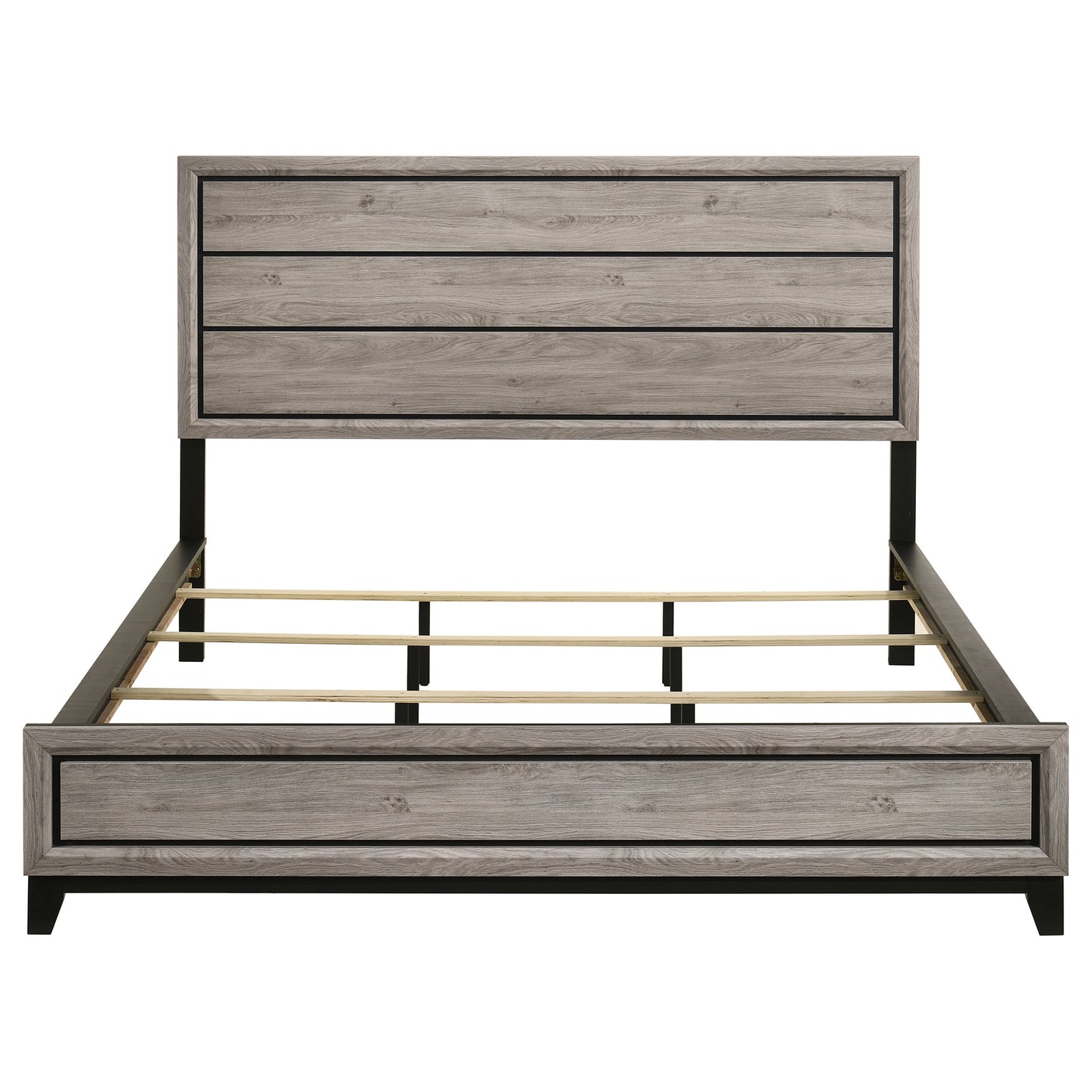 Valen Wood California King Panel Bed Light Taupe