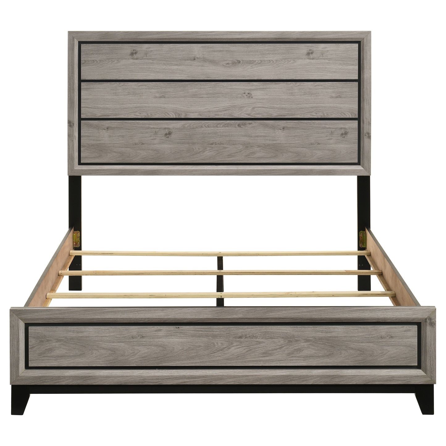 Valen Wood Queen Panel Bed Light Taupe