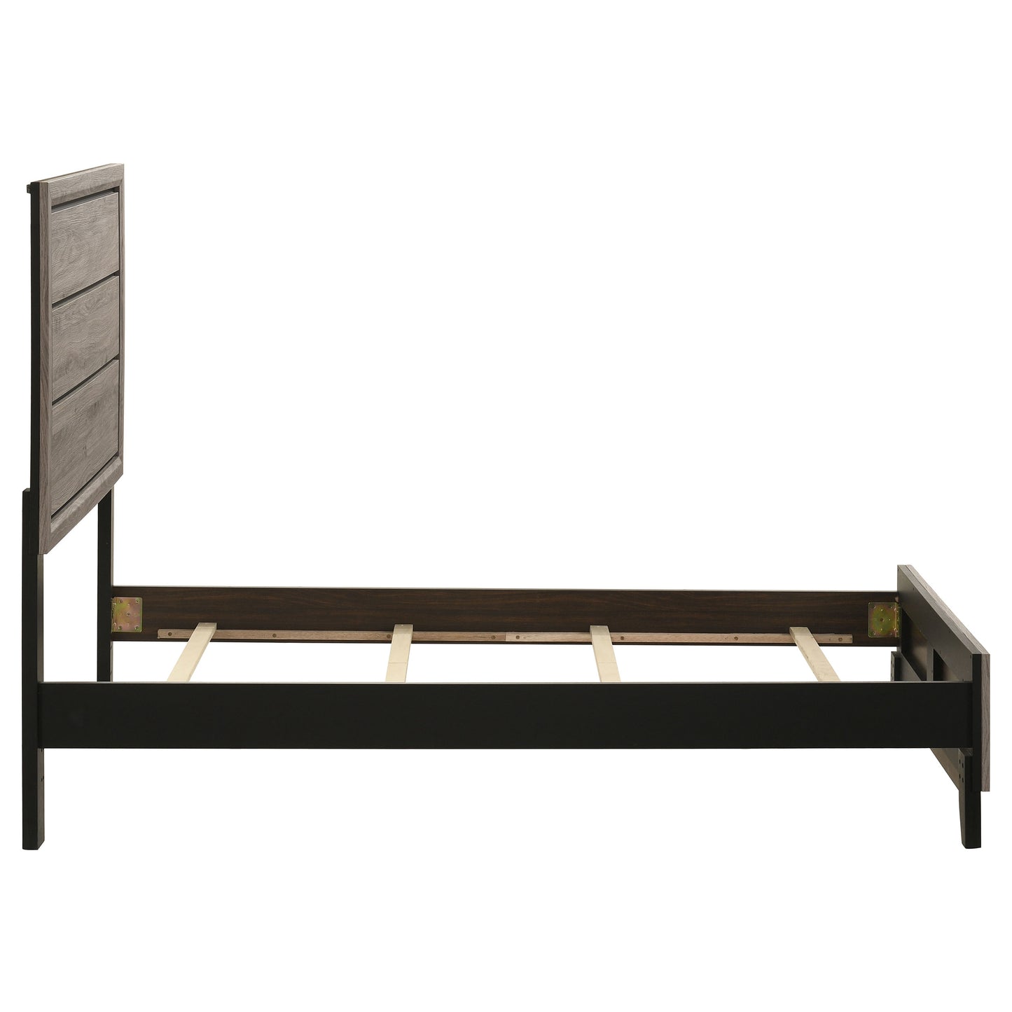 Valen Wood Twin Panel Bed Light Taupe