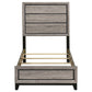 Valen Wood Twin Panel Bed Light Taupe