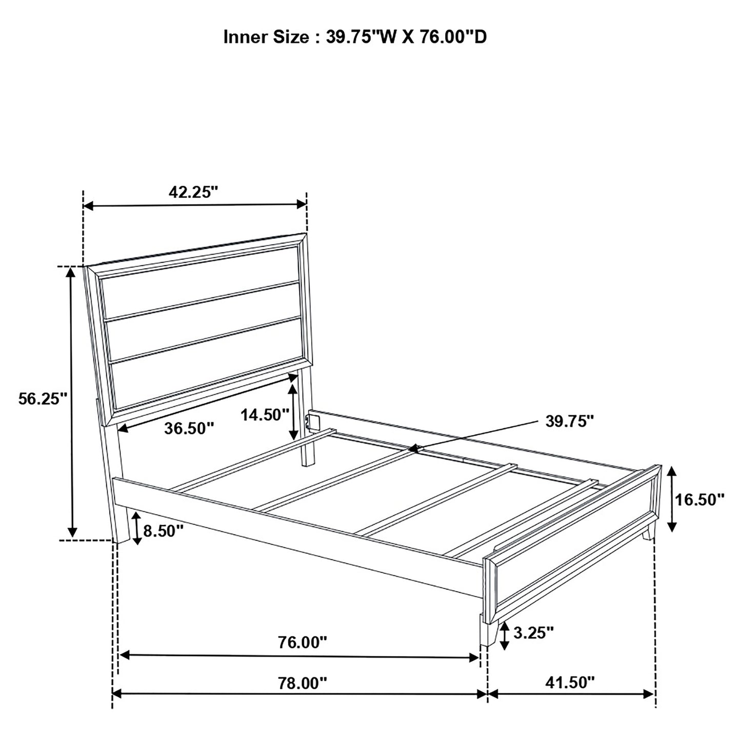 Valen Wood Twin Panel Bed Light Taupe