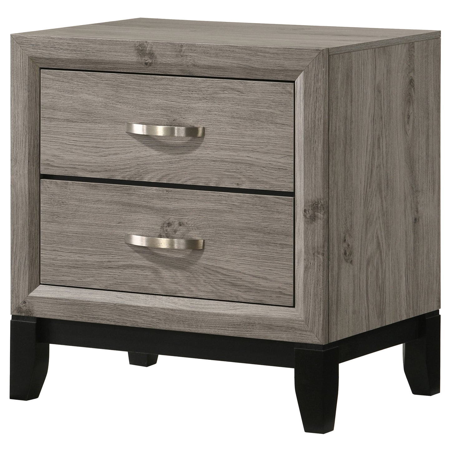 Valen 2-drawer Nightstand Bedside Table Light Taupe