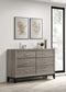 Valen 6-drawer Bedroom Dresser Cabinet Light Taupe