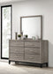 Valen 6-drawer Bedroom Dresser and Mirror Light Taupe