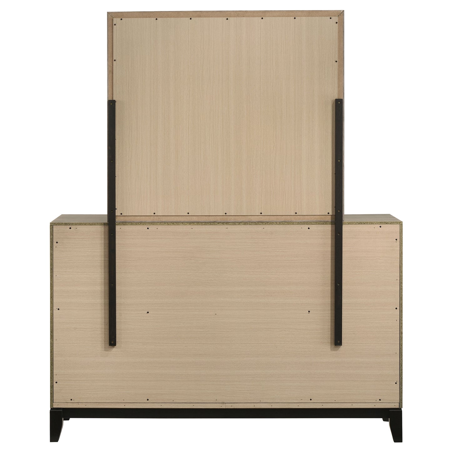 Valen 6-drawer Bedroom Dresser and Mirror Light Taupe