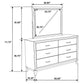 Valen 6-drawer Bedroom Dresser and Mirror Light Taupe