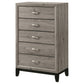 Valen 5-drawer Bedroom Chest of Drawers Light Taupe